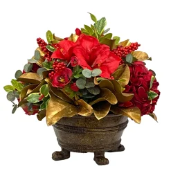 Amaryllis Camellia in Planter 20"