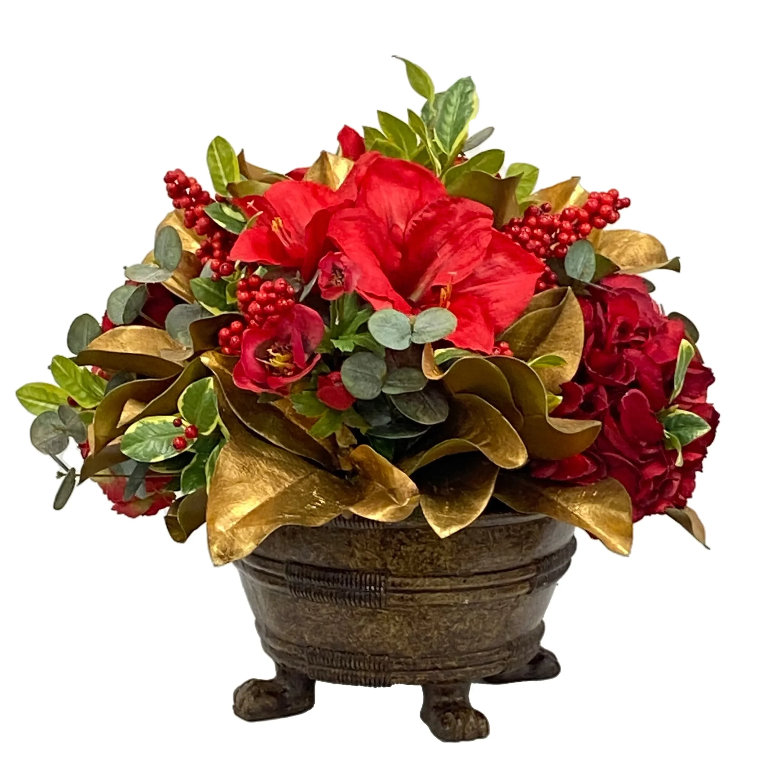 Amaryllis Camellia in Planter 20"