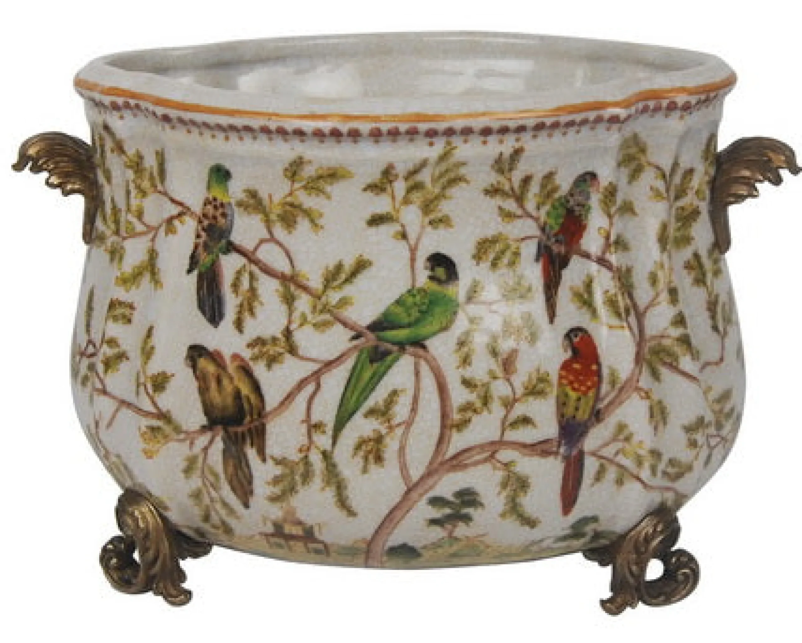 BIRD PRINT PLANTER 8"