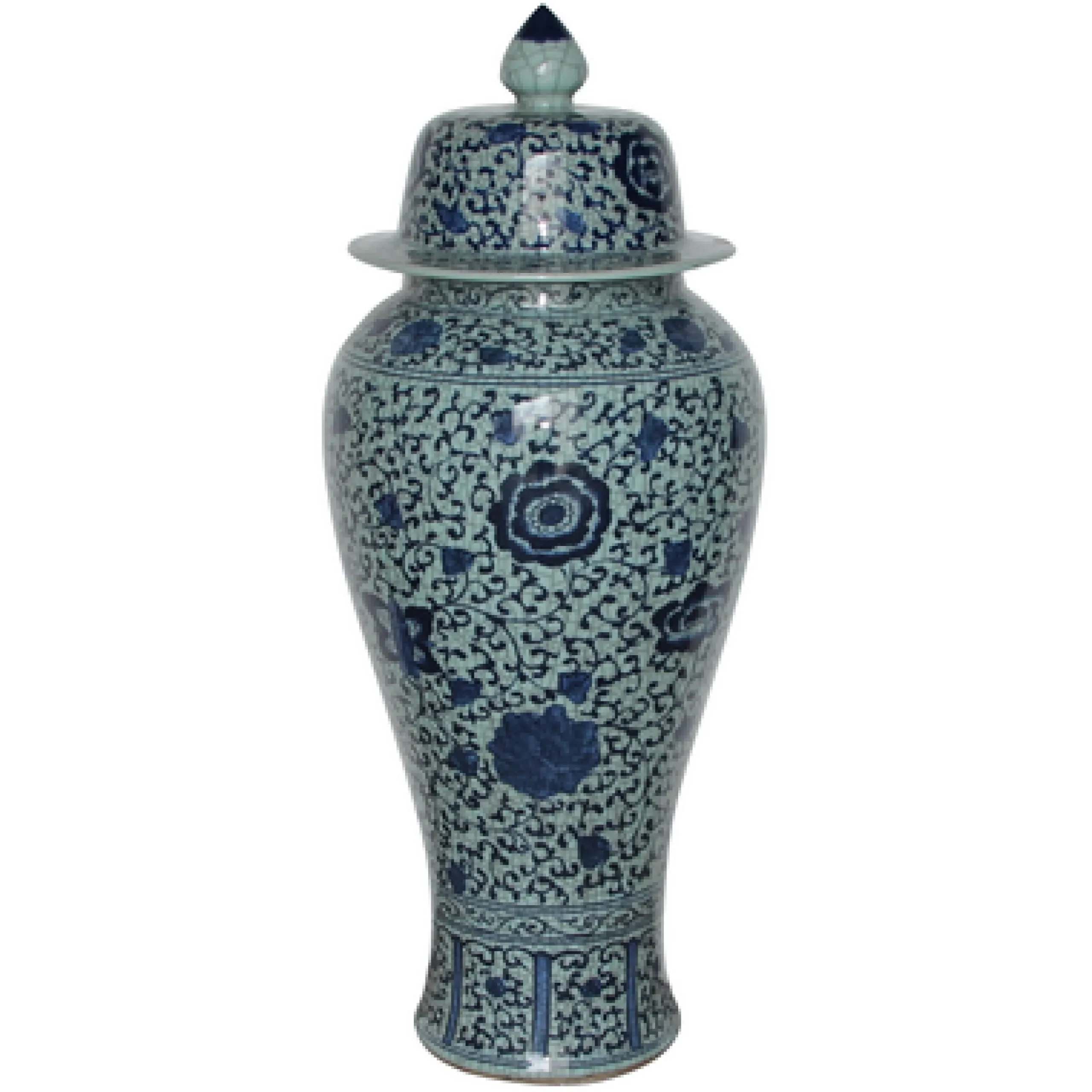 BLUE AND WHITE CERAMIC 39"