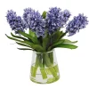 BLUE HYACINTH IN GLASS 13"
