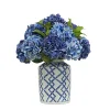 Blue Hydrangea in Jar 24-inches tall