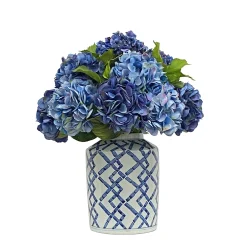 Blue Hydrangea in Jar 24-inches tall