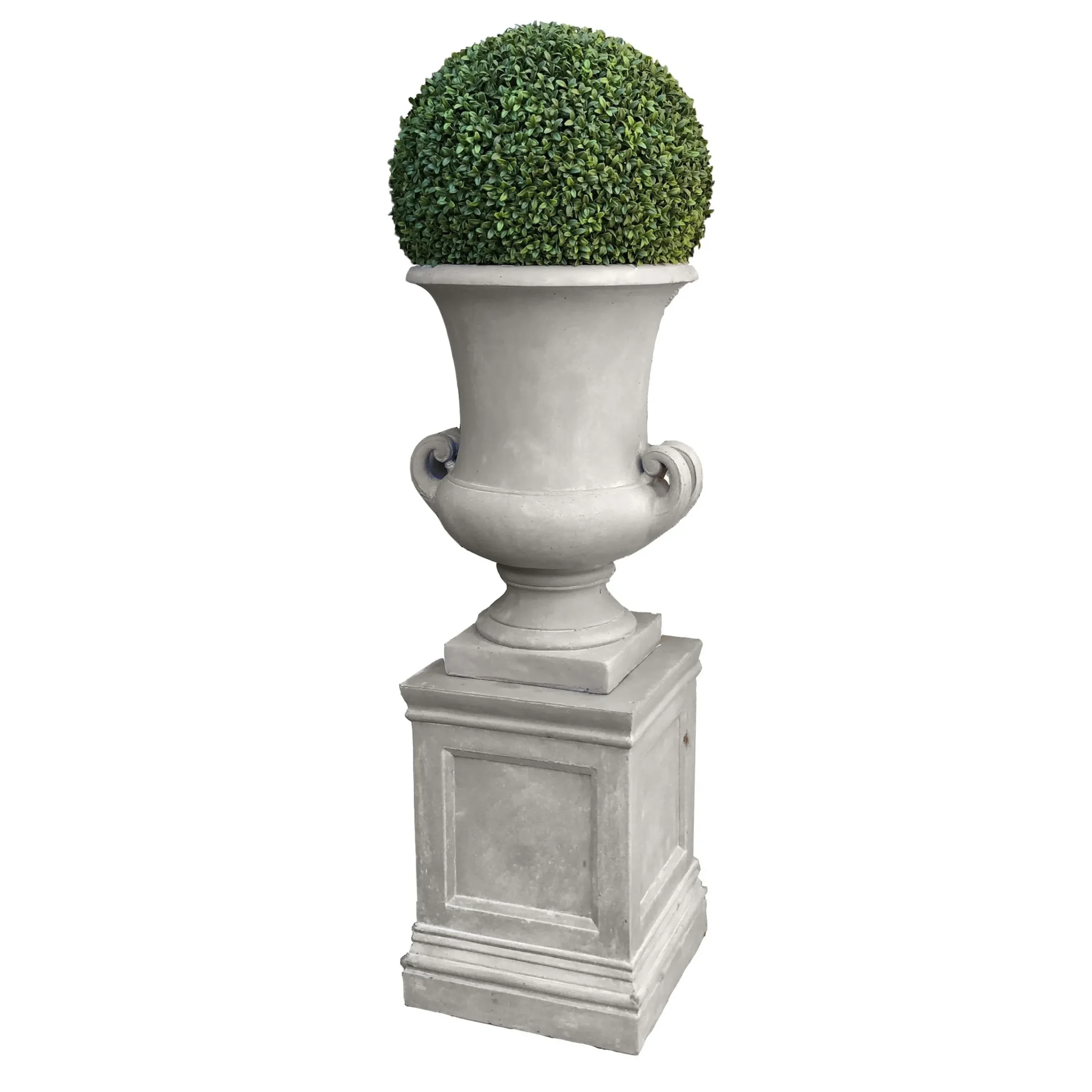 Boxwood Ball in Handle Urn 59"