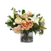 Cafe Au Lait Combo in Cut Vase 17"