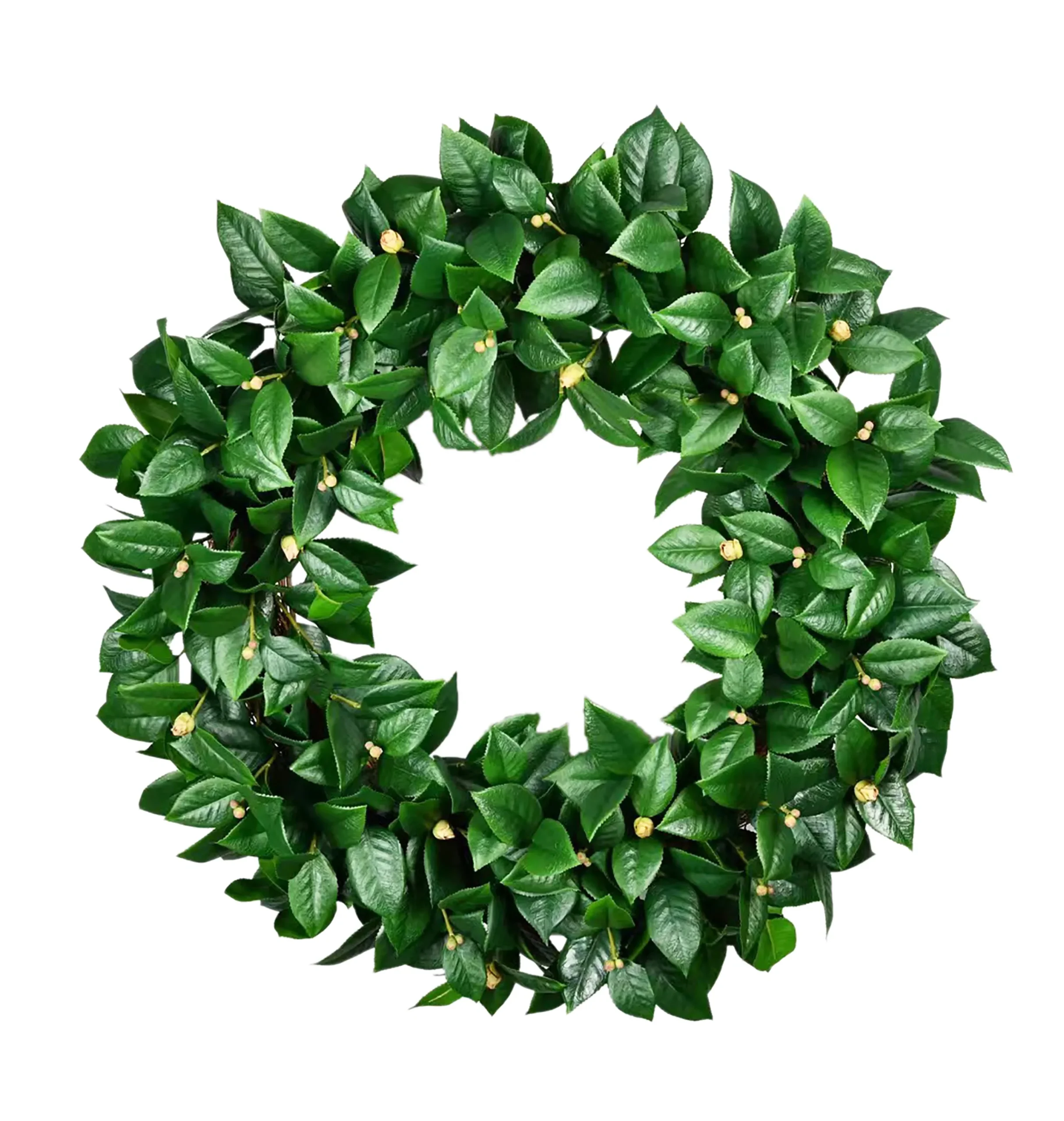 Camellia Leaves Wreath 34"