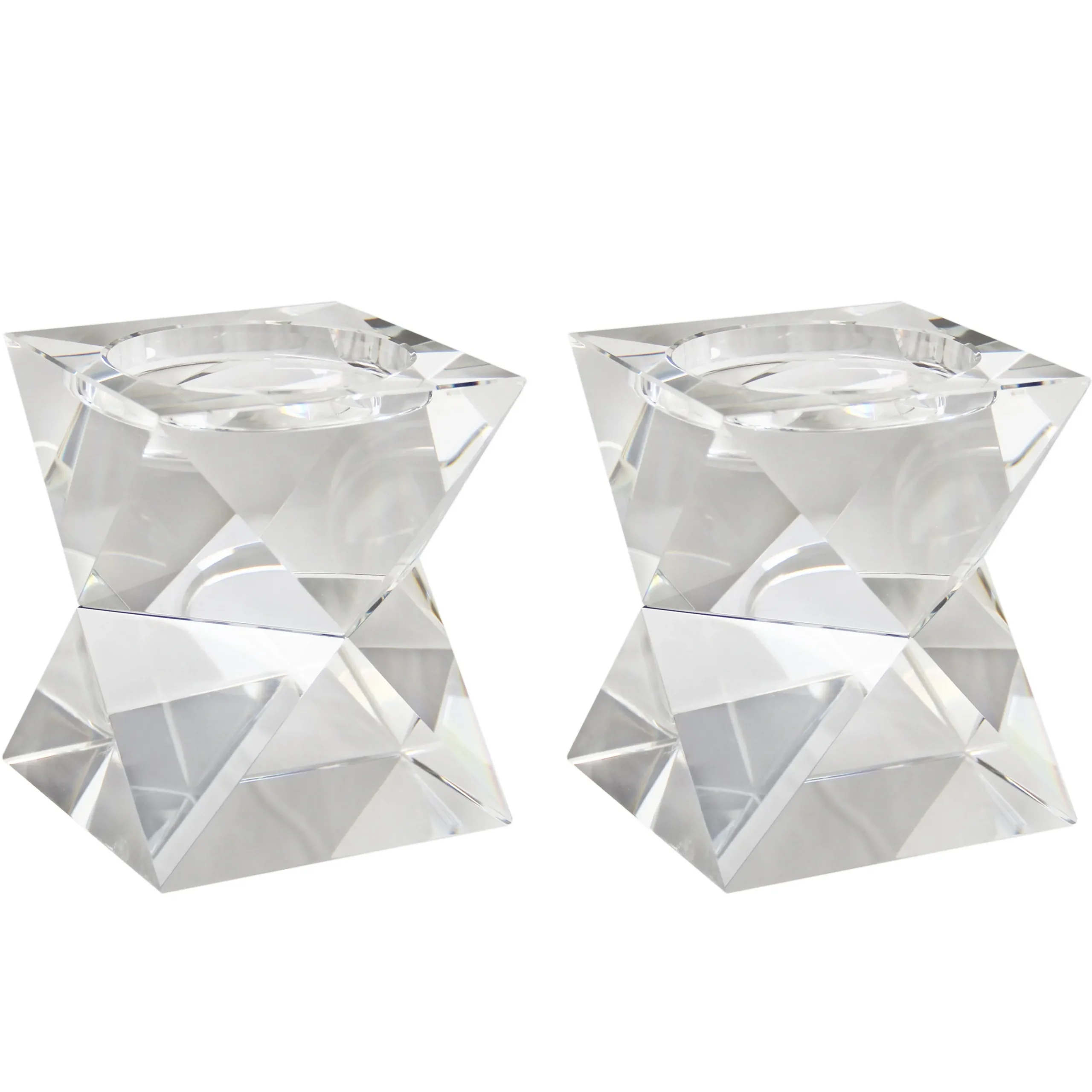 Crystal Candleholders 5" (Set of 2)