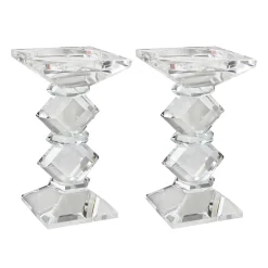 Crystal Candleholders 6" (Set of 2)