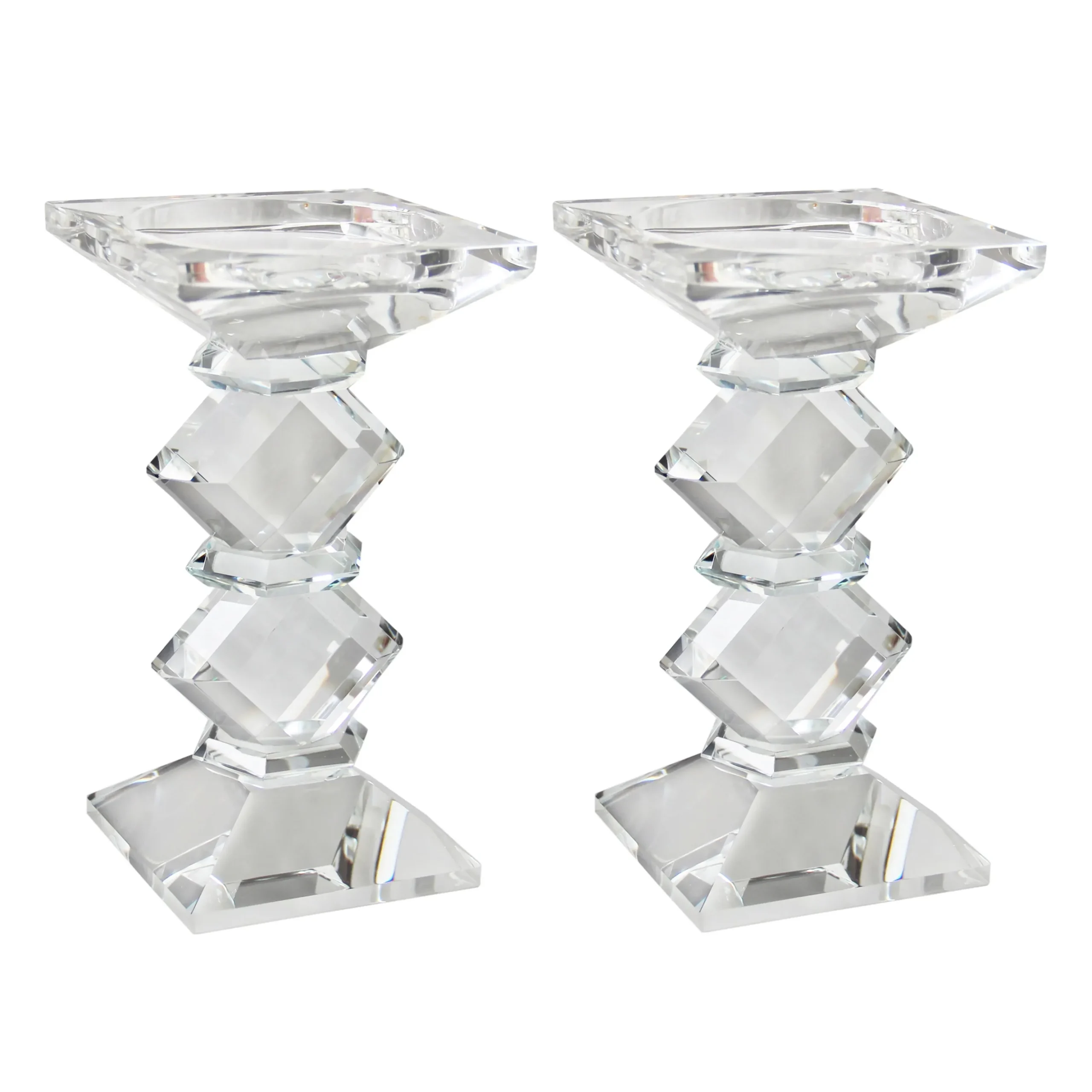 Crystal Candleholders 6" (Set of 2)