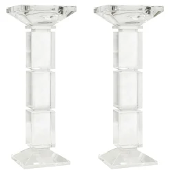 Crystal Modern Candleholders 10" (Set of 2)