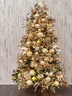 Estate Gold Pre-Decorated Tree 7.5-ft