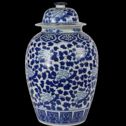 FLORAL MOTIF PORCELAIN JAR 21"