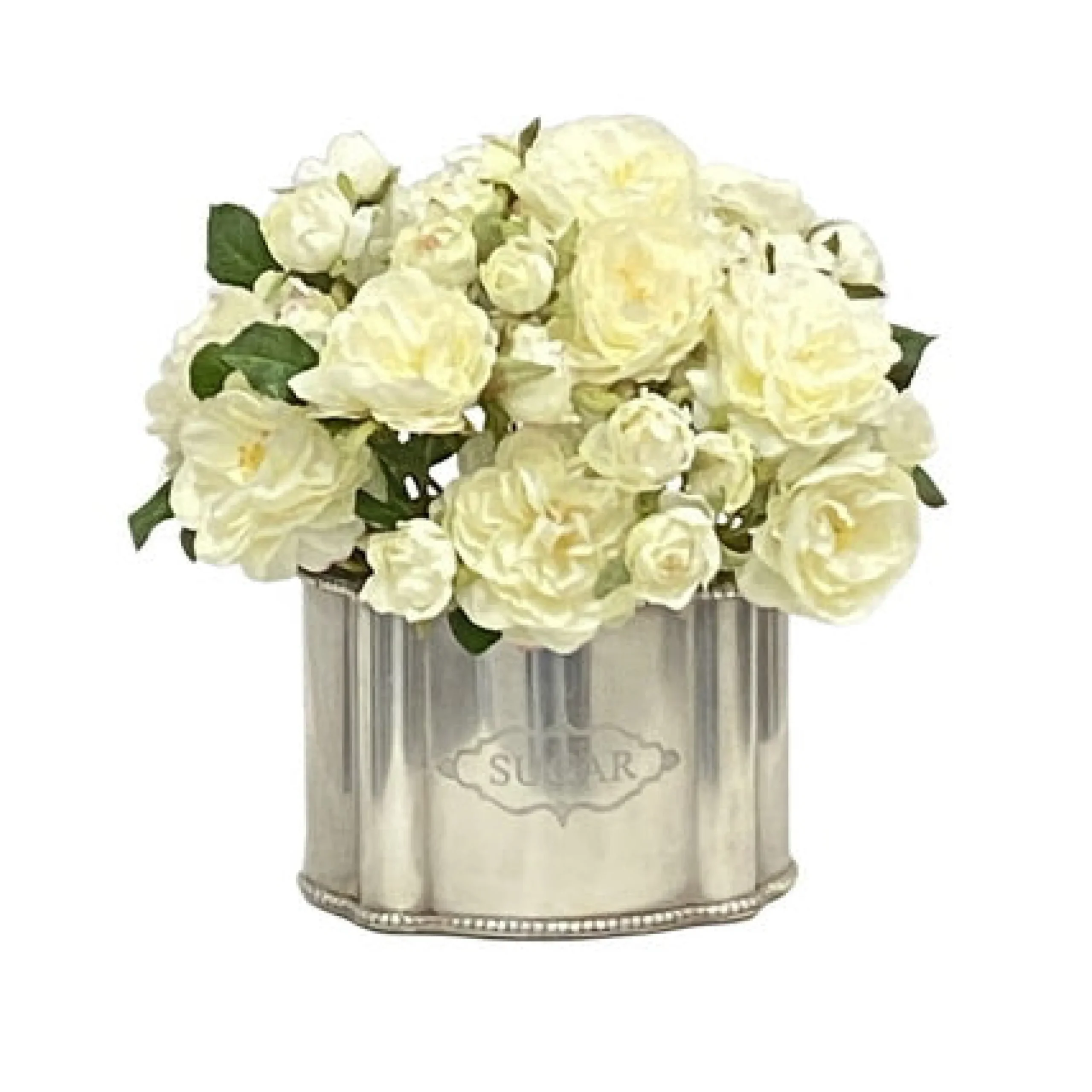 Garden Rose in Sugar Pot 8''