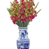 GLADIOLUS IN CHINOISERIE VASE 45"
