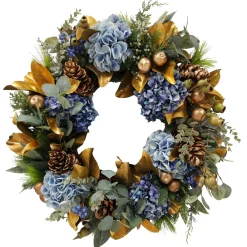 Holiday Hydrangea Wreath 32"
