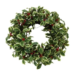 Holly Branch Wreath 24"