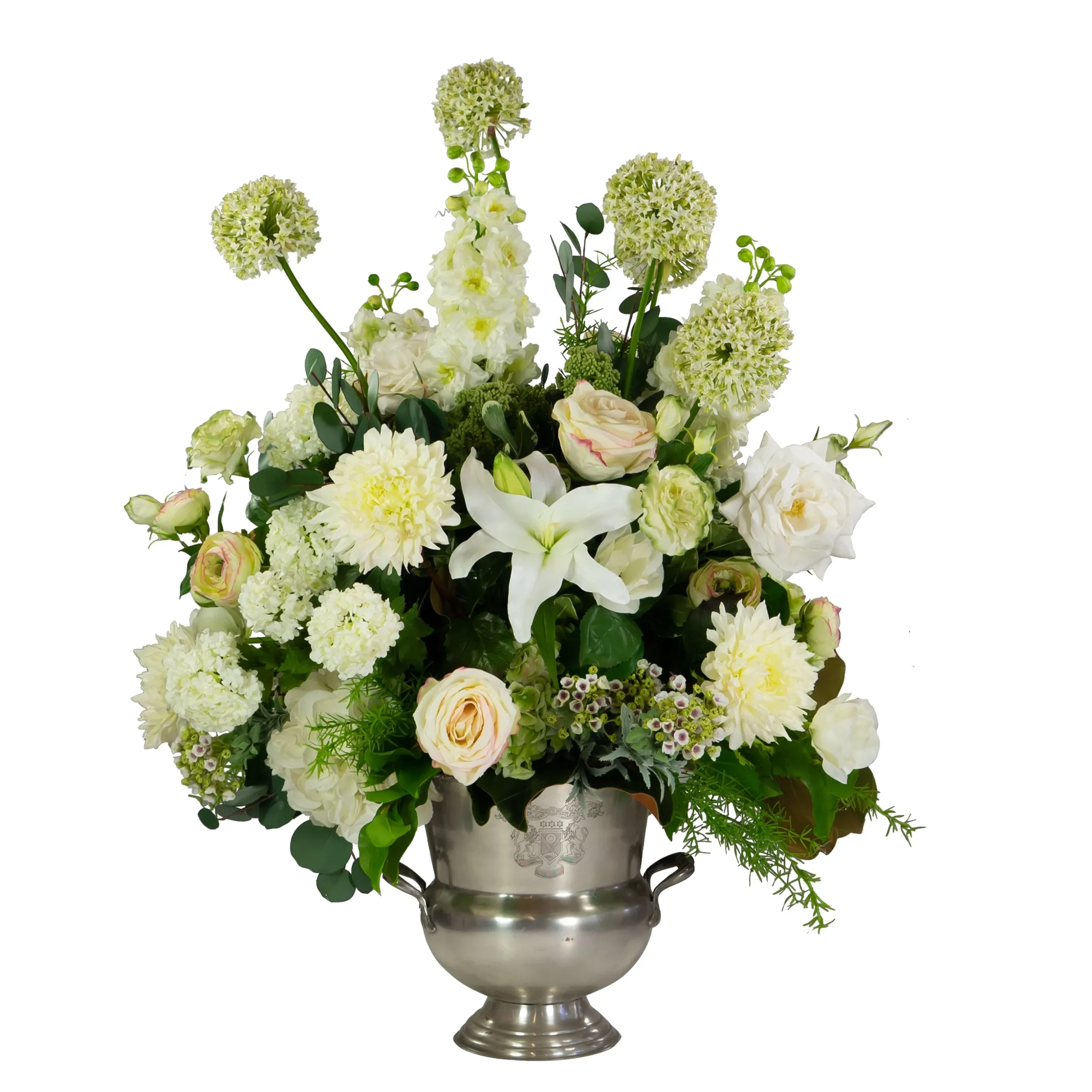 Hydrangea Allium in Vase 40"