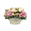 Hydrangea Dahlia Rose in Basket 22" wide