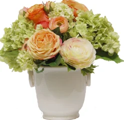 Hydrangea Garden Cache Pot 12"