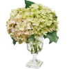 Hydrangea in Leaf Cut Vase 14"