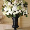 HYDRANGEA/PEONY IN EMPIRE URN (WHICON10-WHGR)