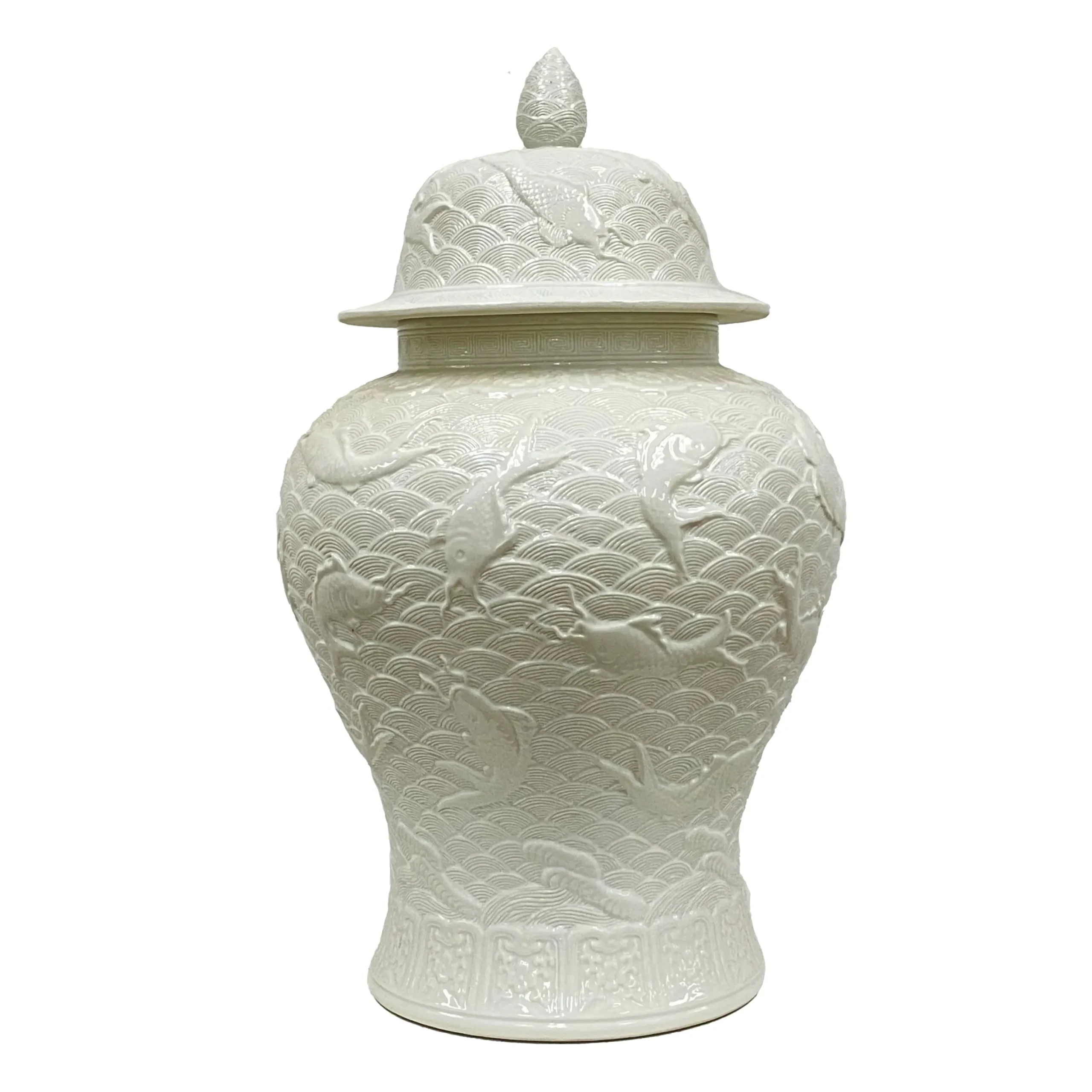 Koi Relief Jar 23"