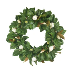MAGNOLIA BUD WREATH 30"
