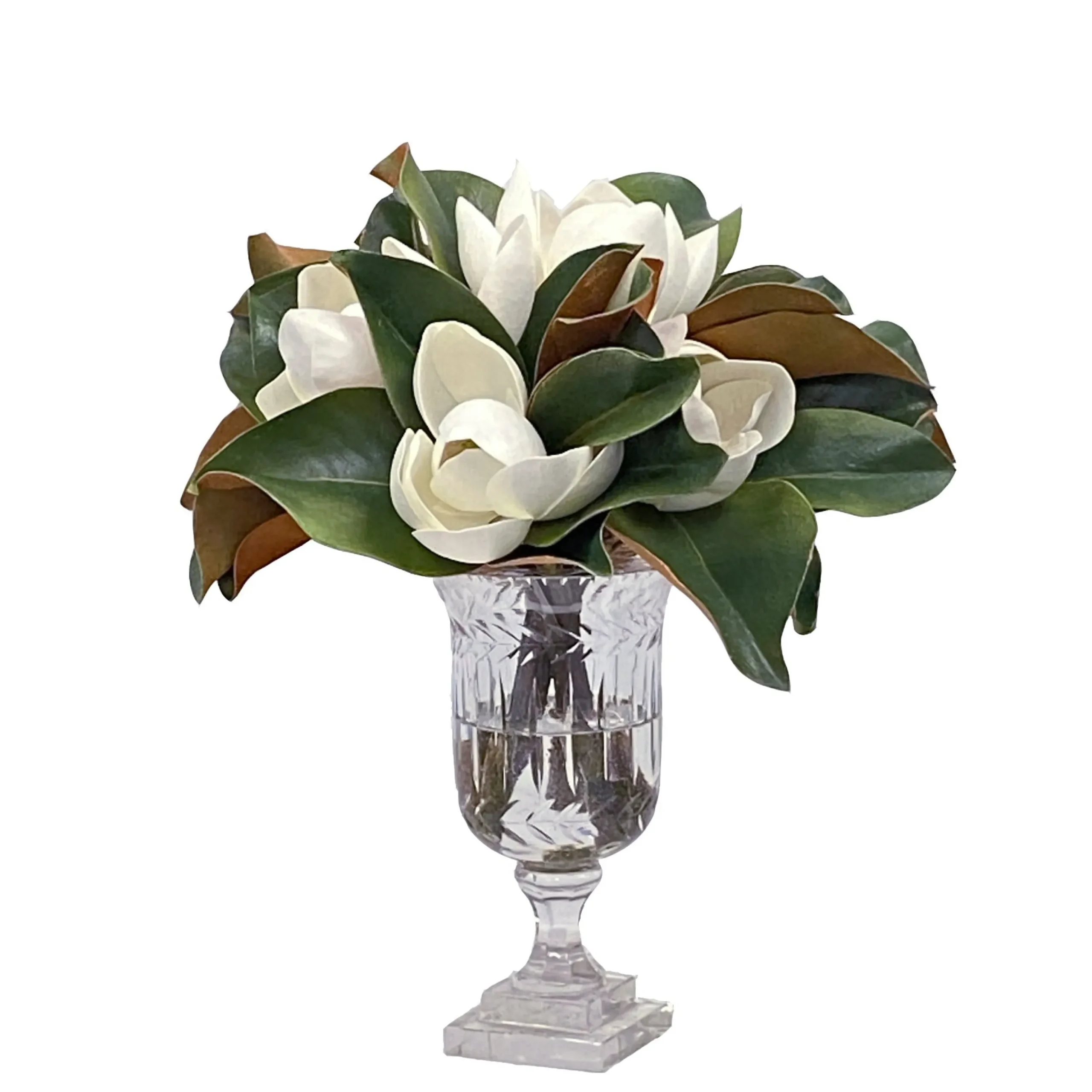Magnolia in Stripe Vase 14"