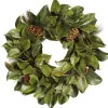 Magnolia Leaf & Mix Pine Wreath 24"
