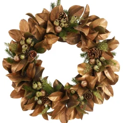 Magnolia Mix Leaf Wreath 30"