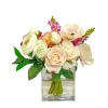 Mix Floral in Cube Glass 12"