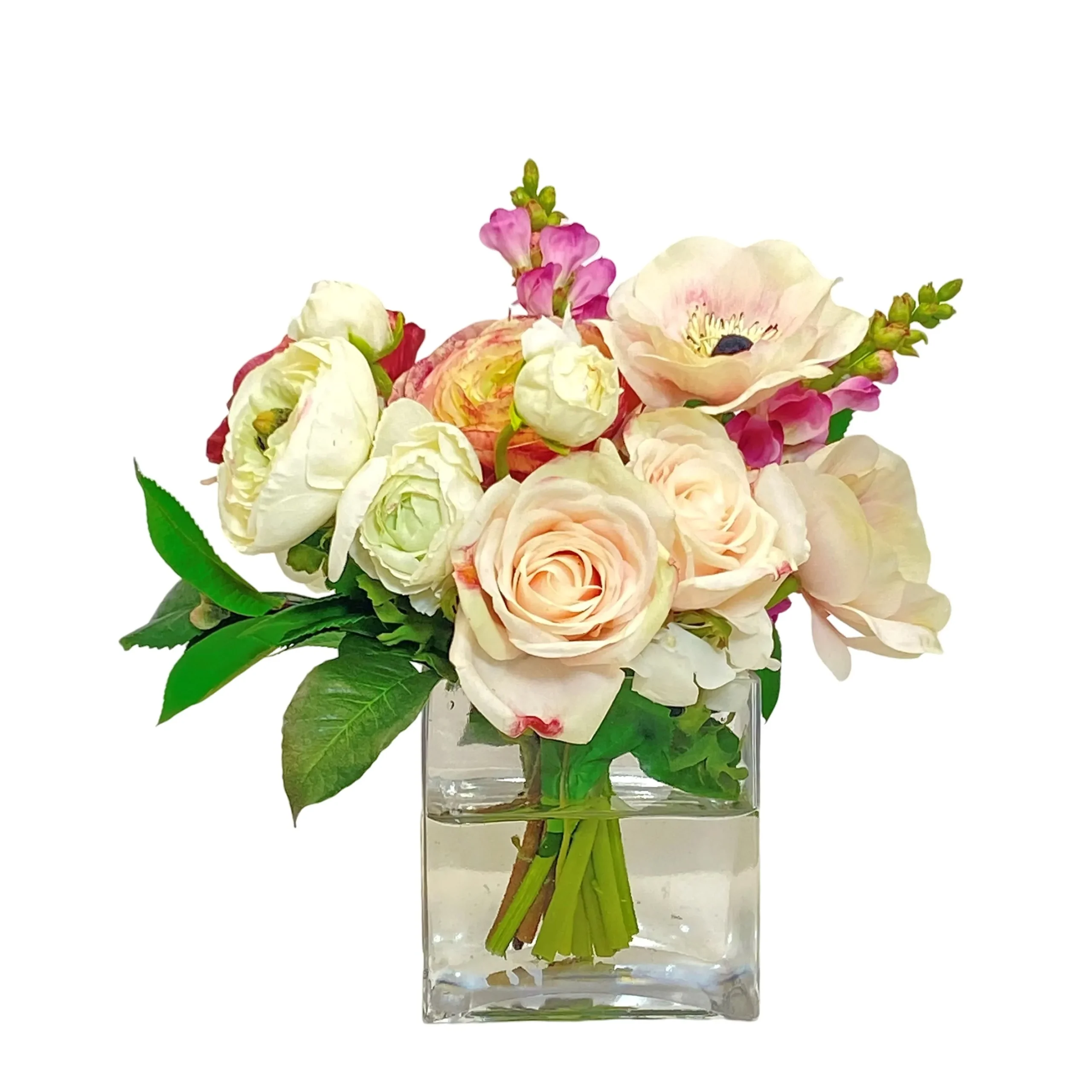 Mix Floral in Cube Glass 12"