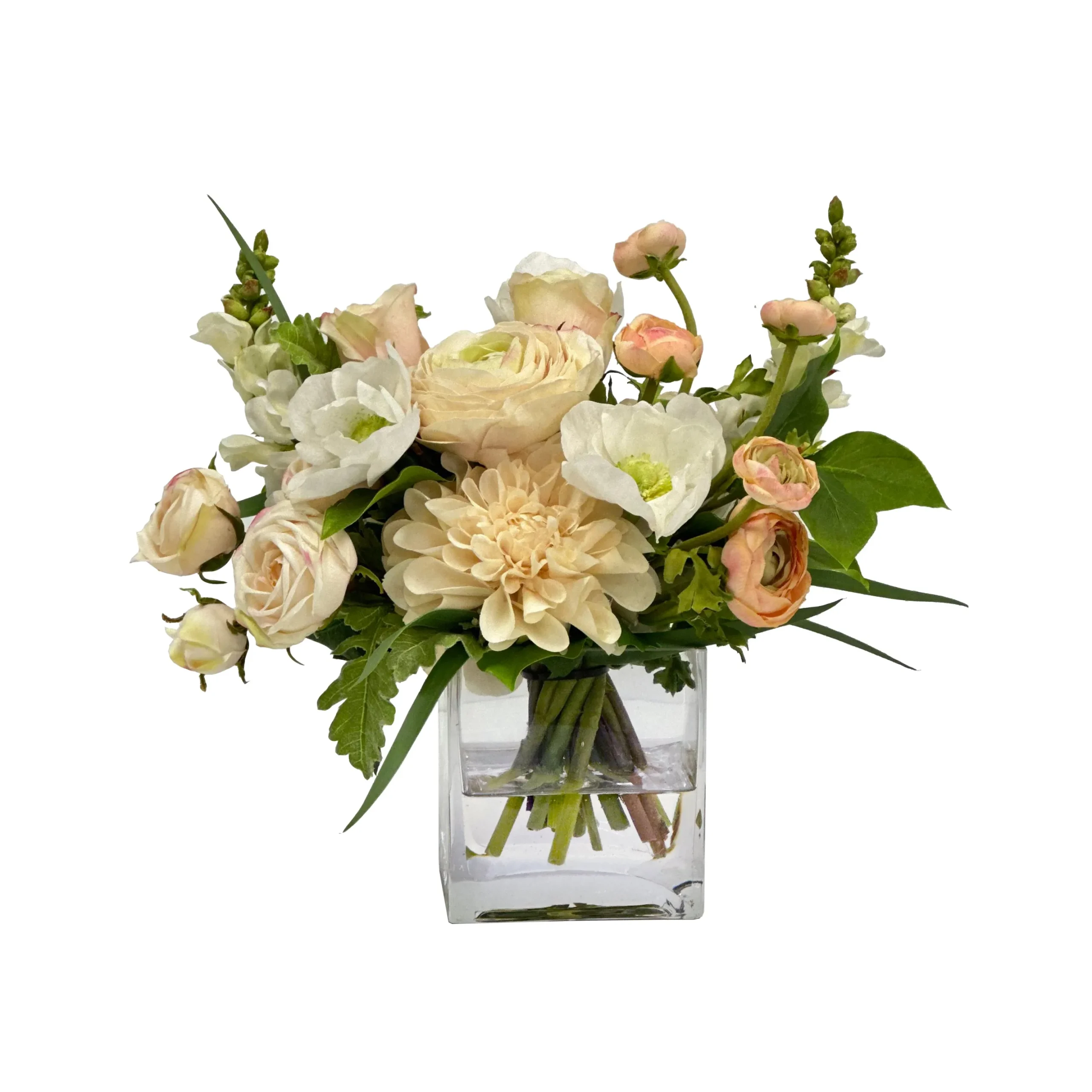 Mix Floral in Cube Vase 12"