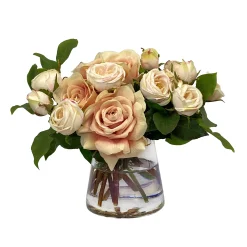 Mix Rose in Glass 12"