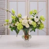 MIX TULIP & ROSE IN LOTUS VASE (WHD003-WHGR)