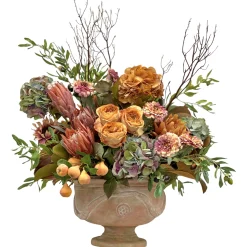 Mixed Fall Floral in Italian Urn 35"
