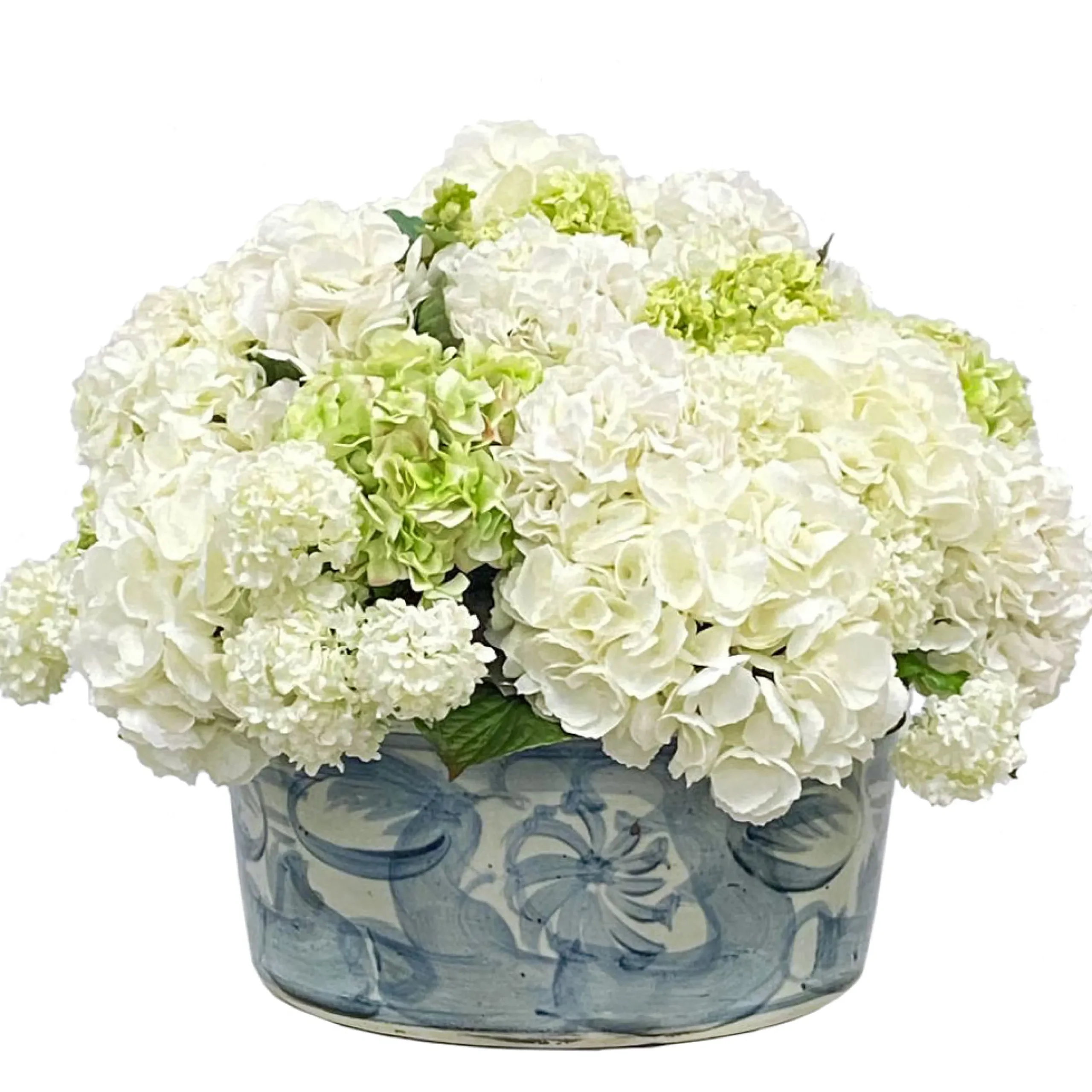 MIXED HYDRANGEA IN CERAMIC POT 17"