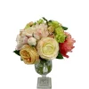 Mixed Peony and Rose in Urn 14"
