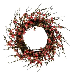 Peach Blossom Wreath 24"