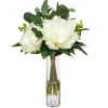 PEONY BOUQUET IN ROUND VASE 17"