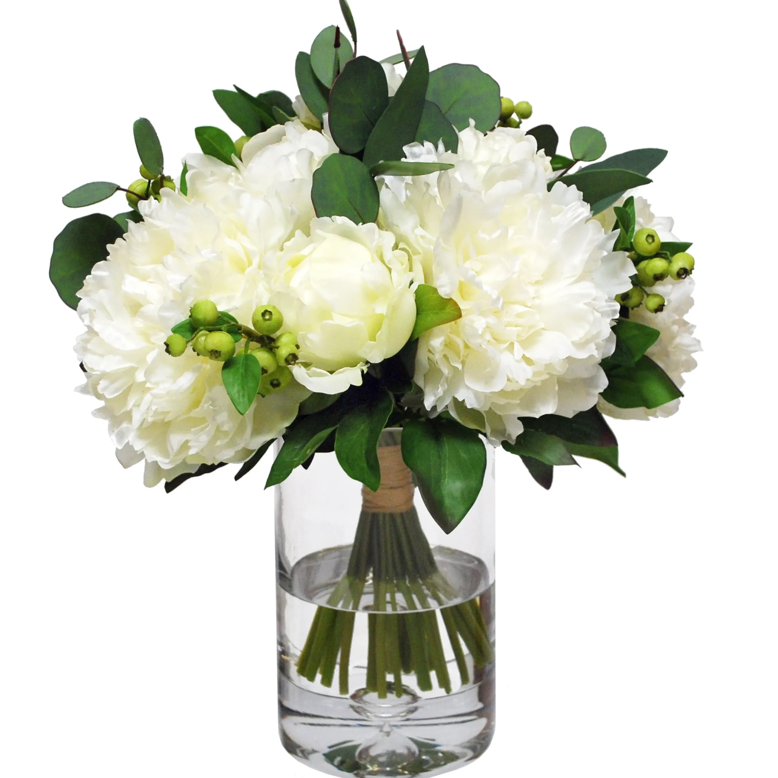 Peony Bouquet in Vase 16"