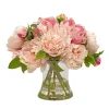 Peony in Hurricane Vase