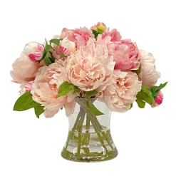 Peony in Hurricane Vase