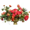 Poinsettia in Golden Pot 26"