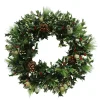 Pointed Holly Wreath 24"