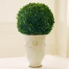 PRESERVED BOXWOOD BALL IN TUSCAN URN 3'