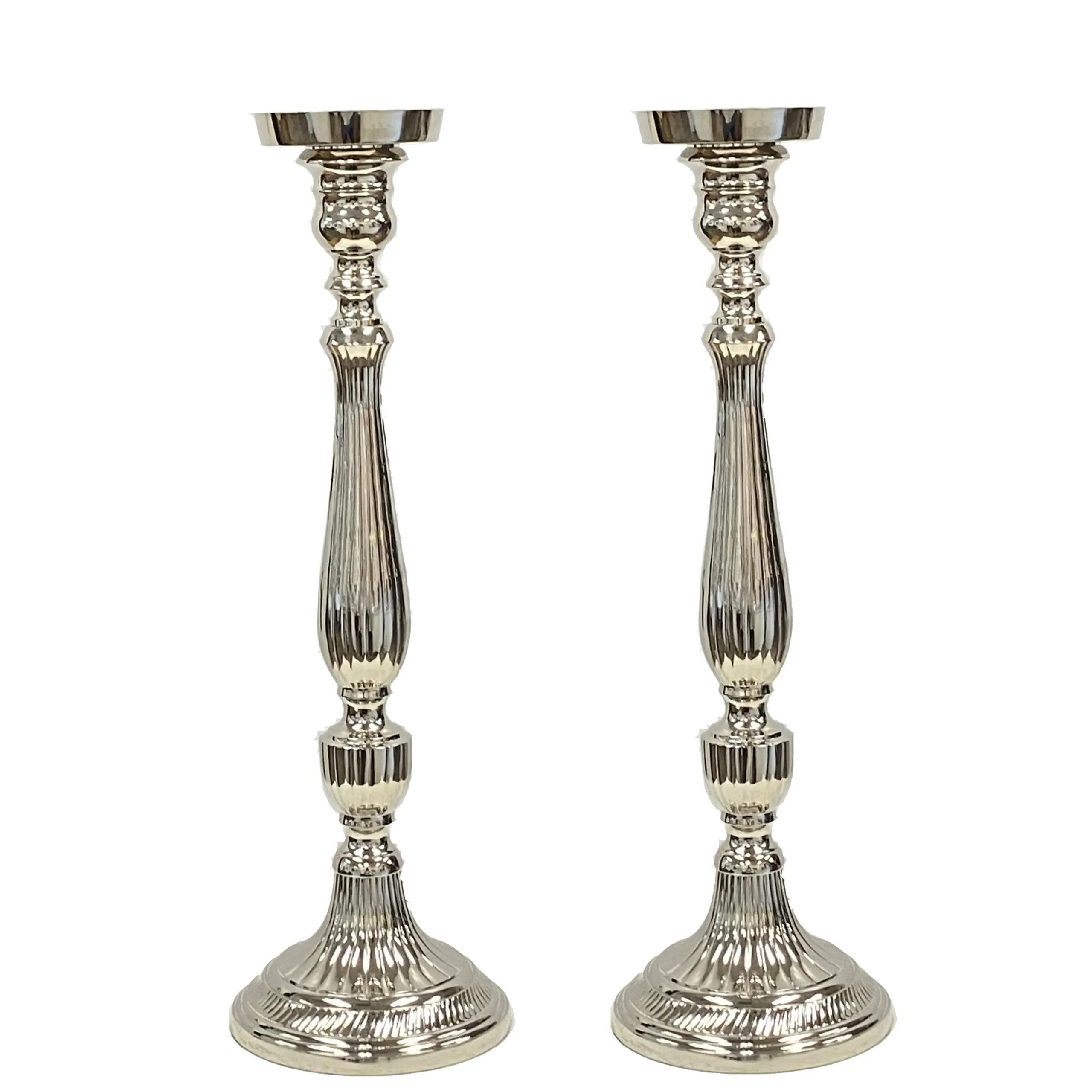 RIBBED CANDLE HOLDER 17'' (Set of 2)
