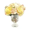 ROSE IN CUT GLASS URN 11"