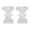Short Crystal Candleholders 5" (Set of 2)