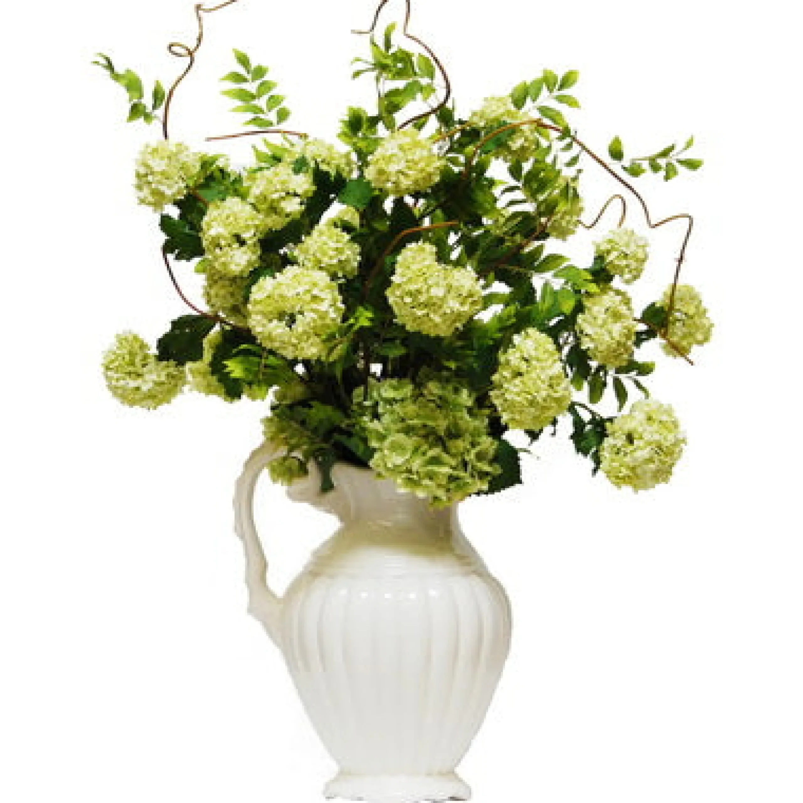 SNOWBALL HYDRANGEA PITCHER 32"